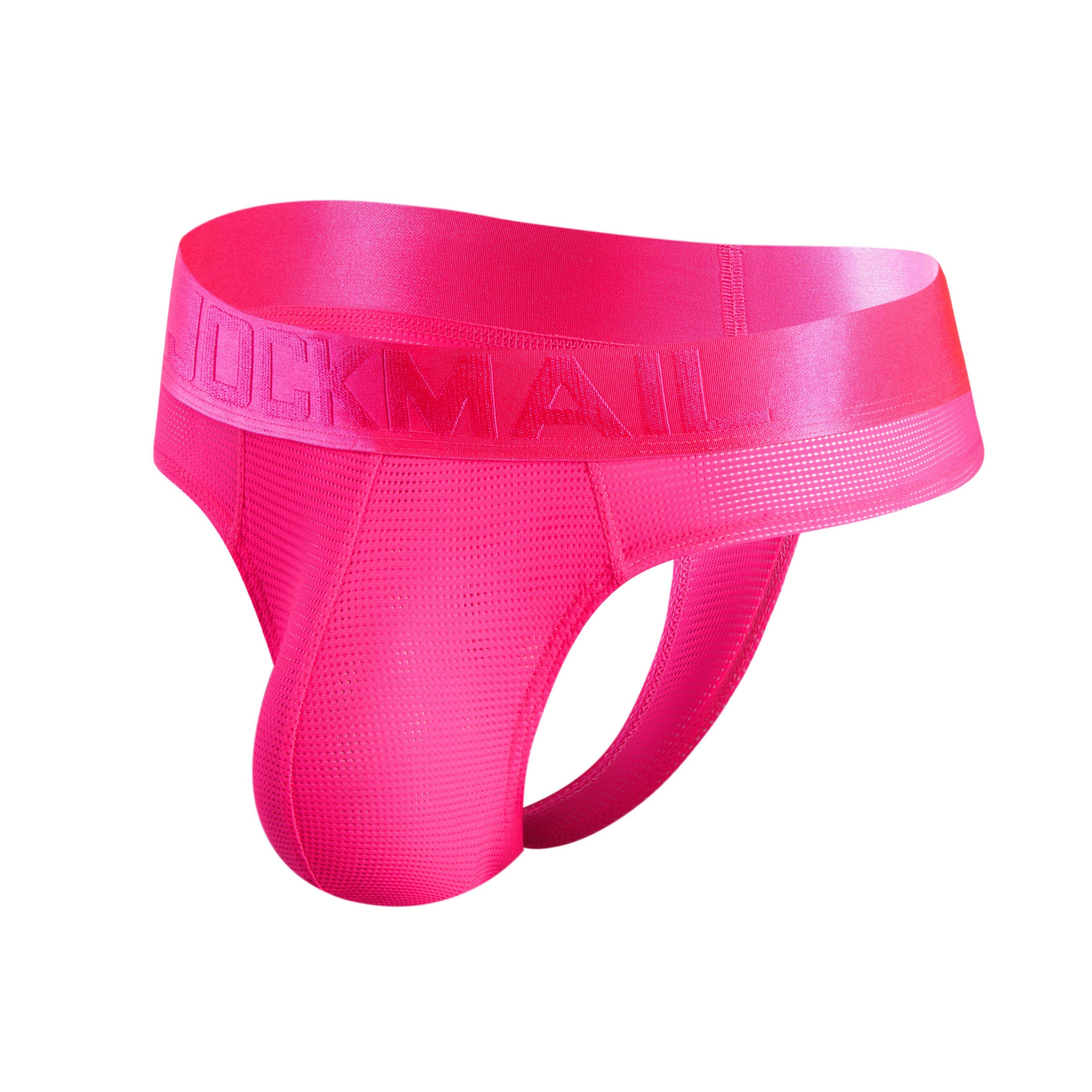 Men's Jockmail JM297 - Monochromatic Mesh Thong | dmunderwear detail image 4
