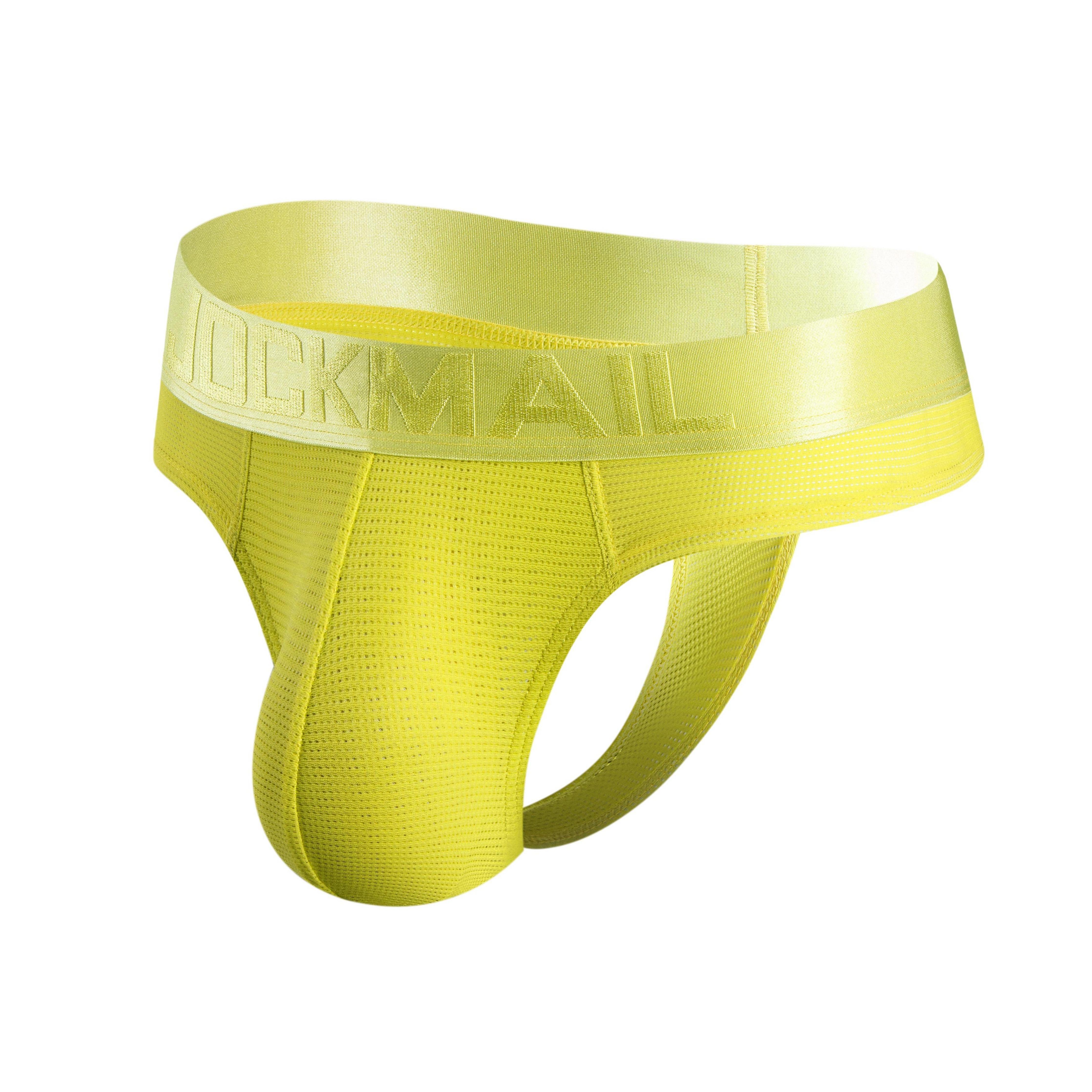 Men's Jockmail JM297 - Monochromatic Mesh Thong | dmunderwear detail image 7