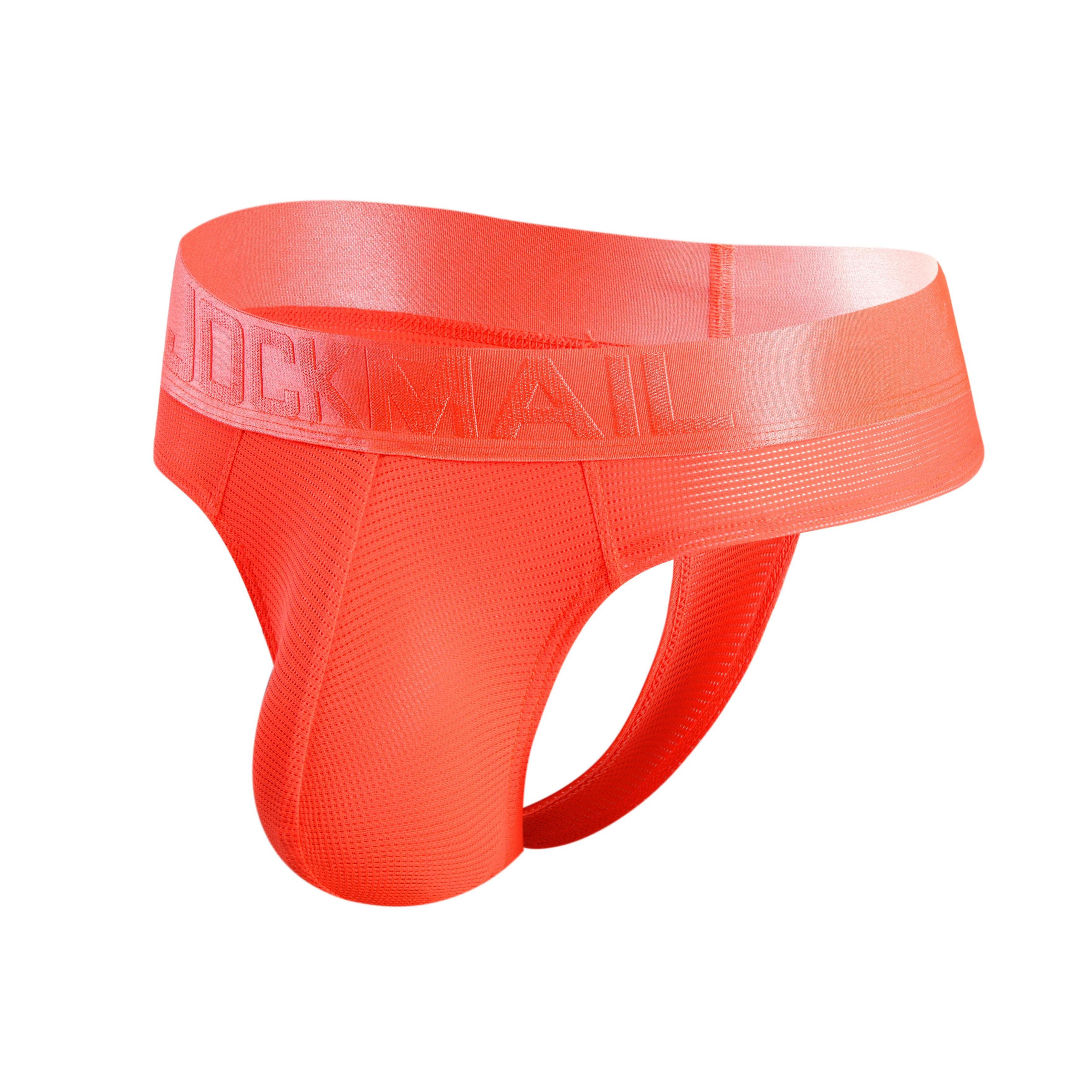 Men's Jockmail JM297 - Monochromatic Mesh Thong | dmunderwear detail image 8