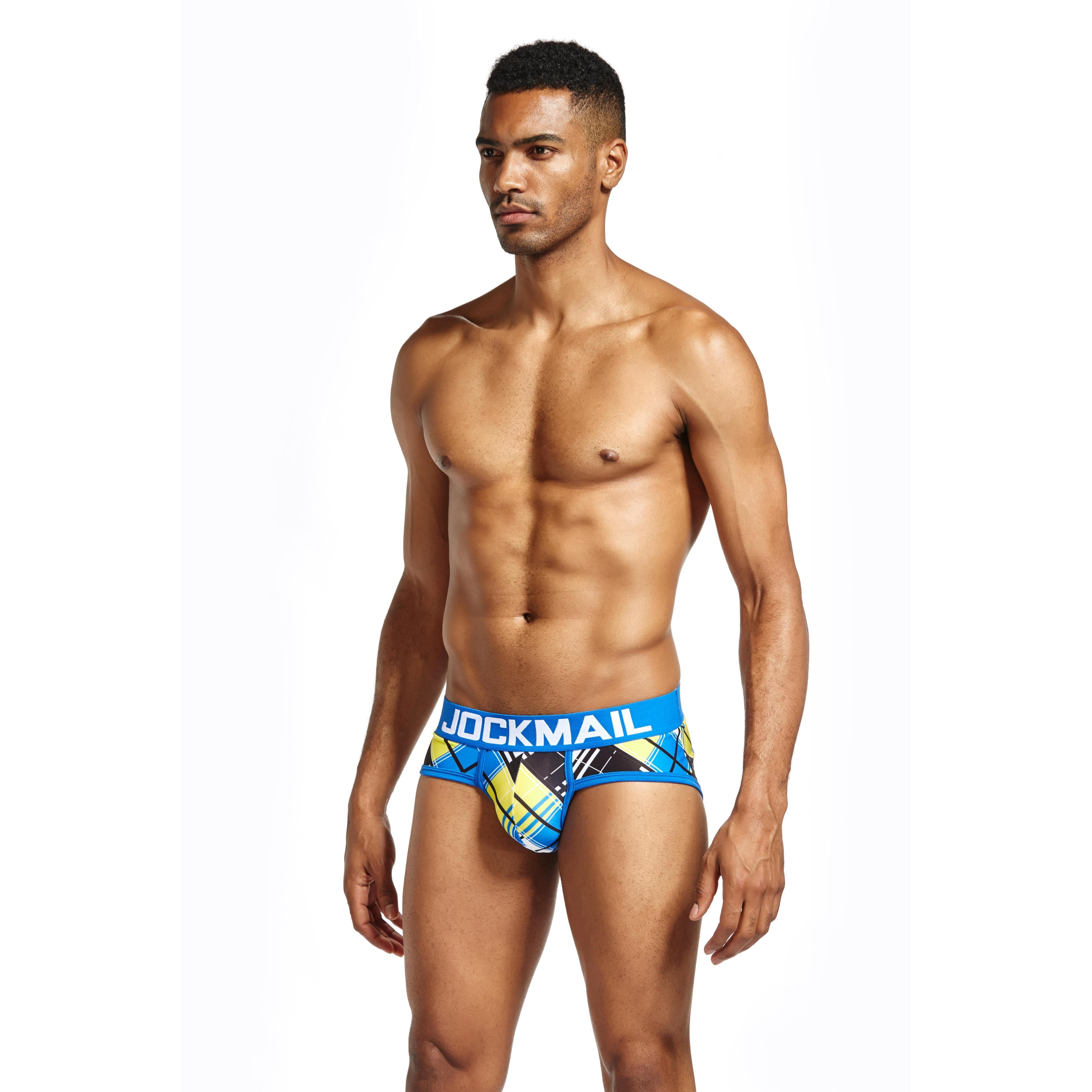 JOCKMAIL JM327 Brief - Aqua - Red | dmunderwear detail image 2