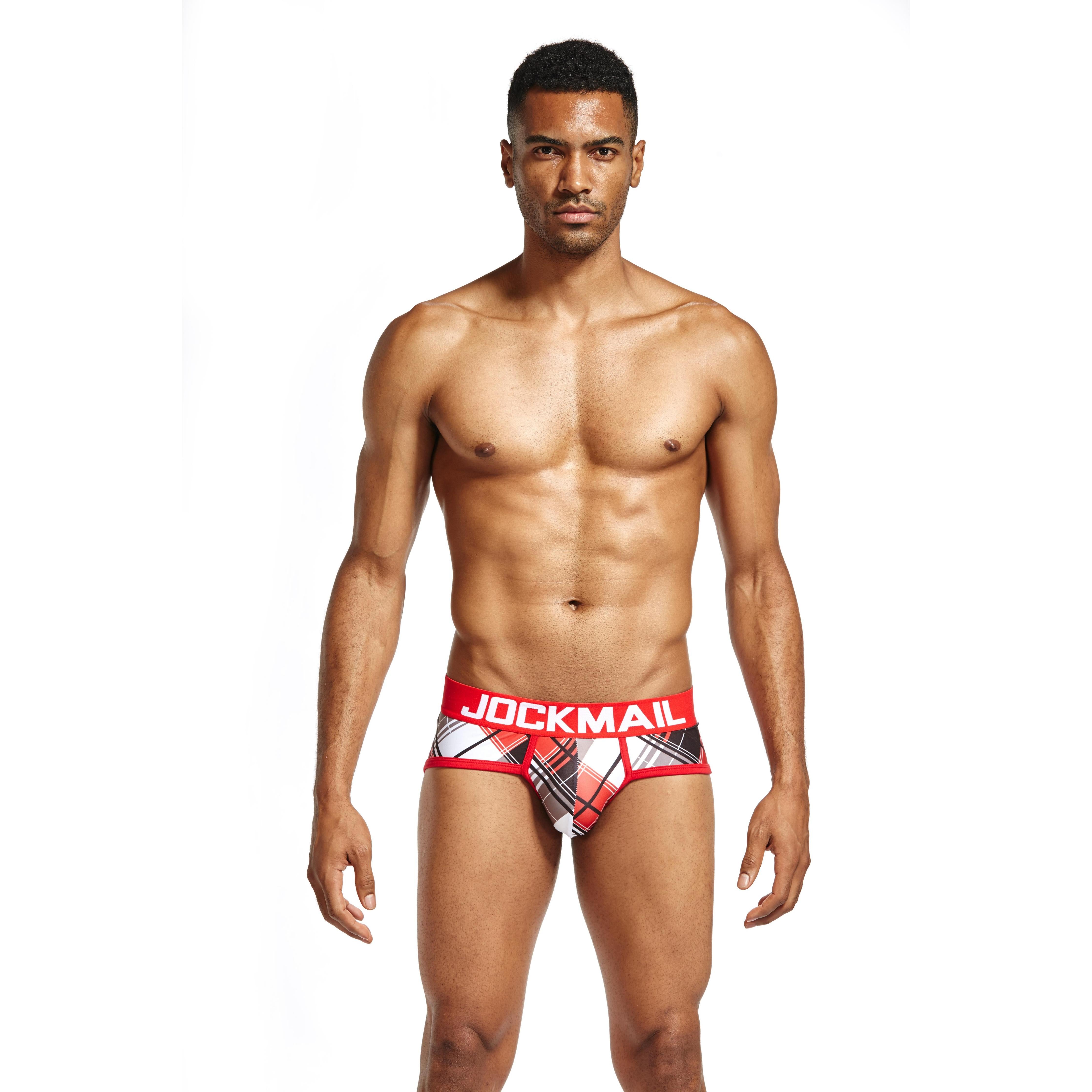JOCKMAIL JM327 Brief - Aqua - Red | dmunderwear detail image 5