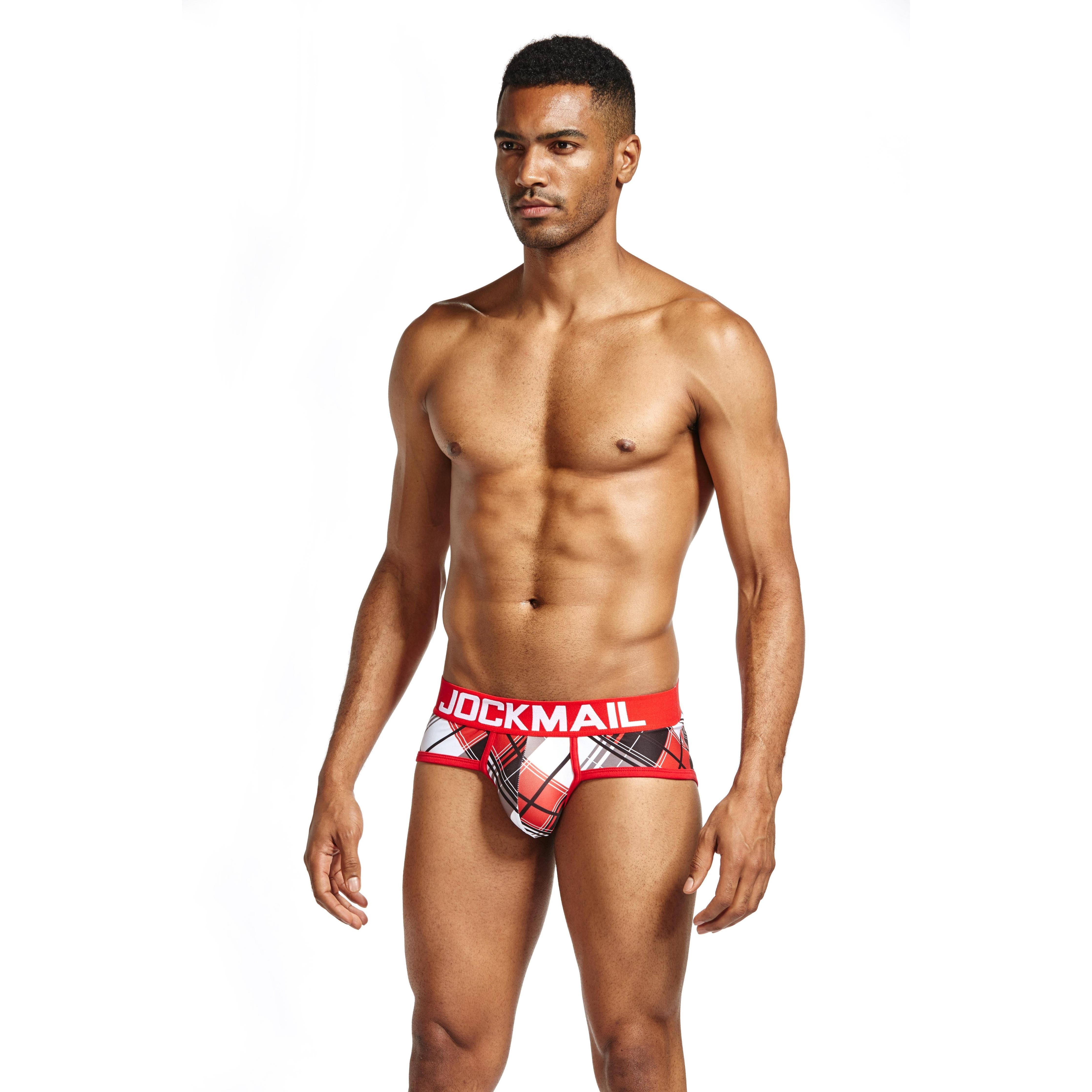 JOCKMAIL JM327 Brief - Aqua - Red | dmunderwear detail image 6