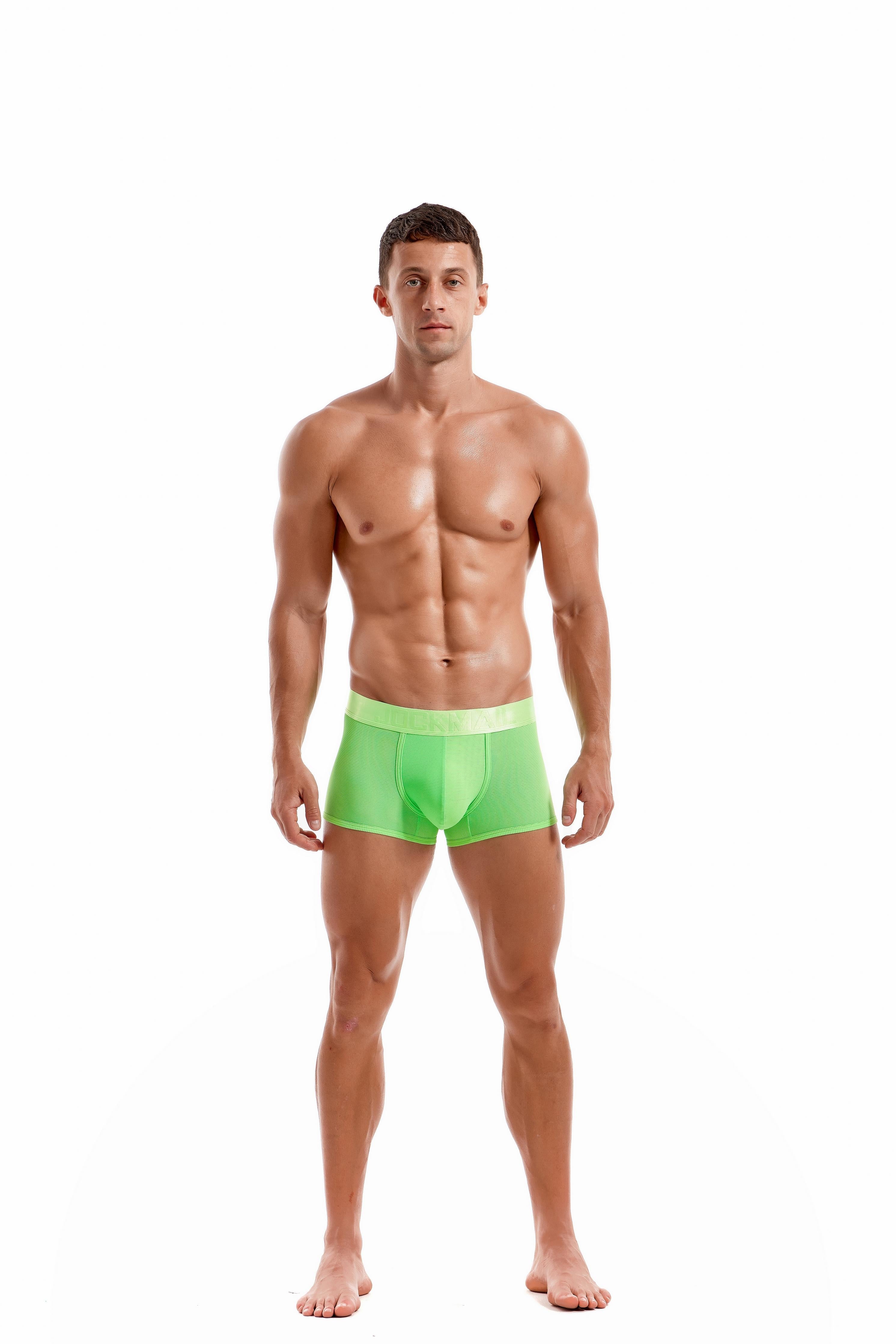 JOCKMAIL JM466 - Monochromatic Mesh Sports Boxer | dmunderwear detail image 12