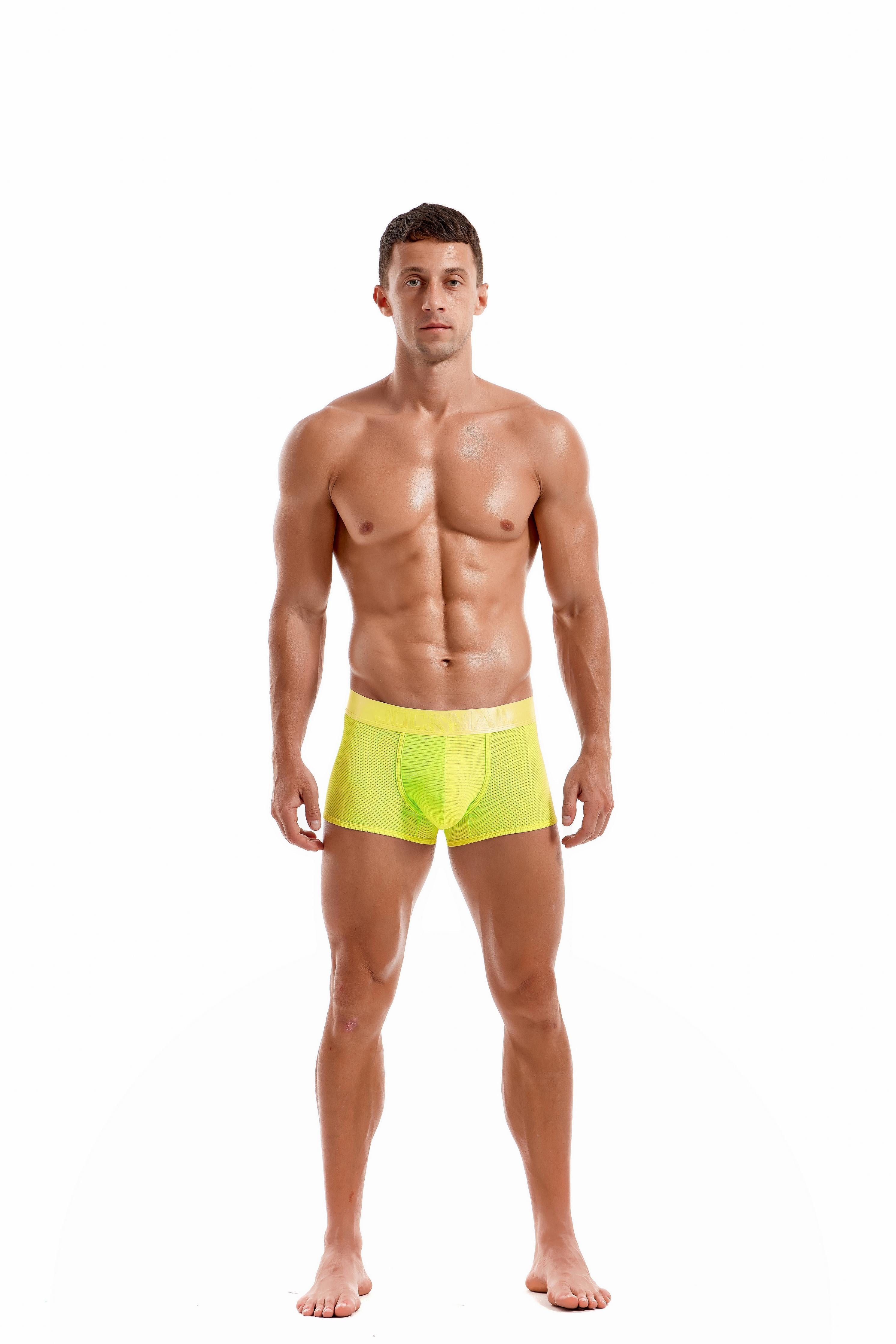 JOCKMAIL JM466 - Monochromatic Mesh Sports Boxer | dmunderwear detail image 18