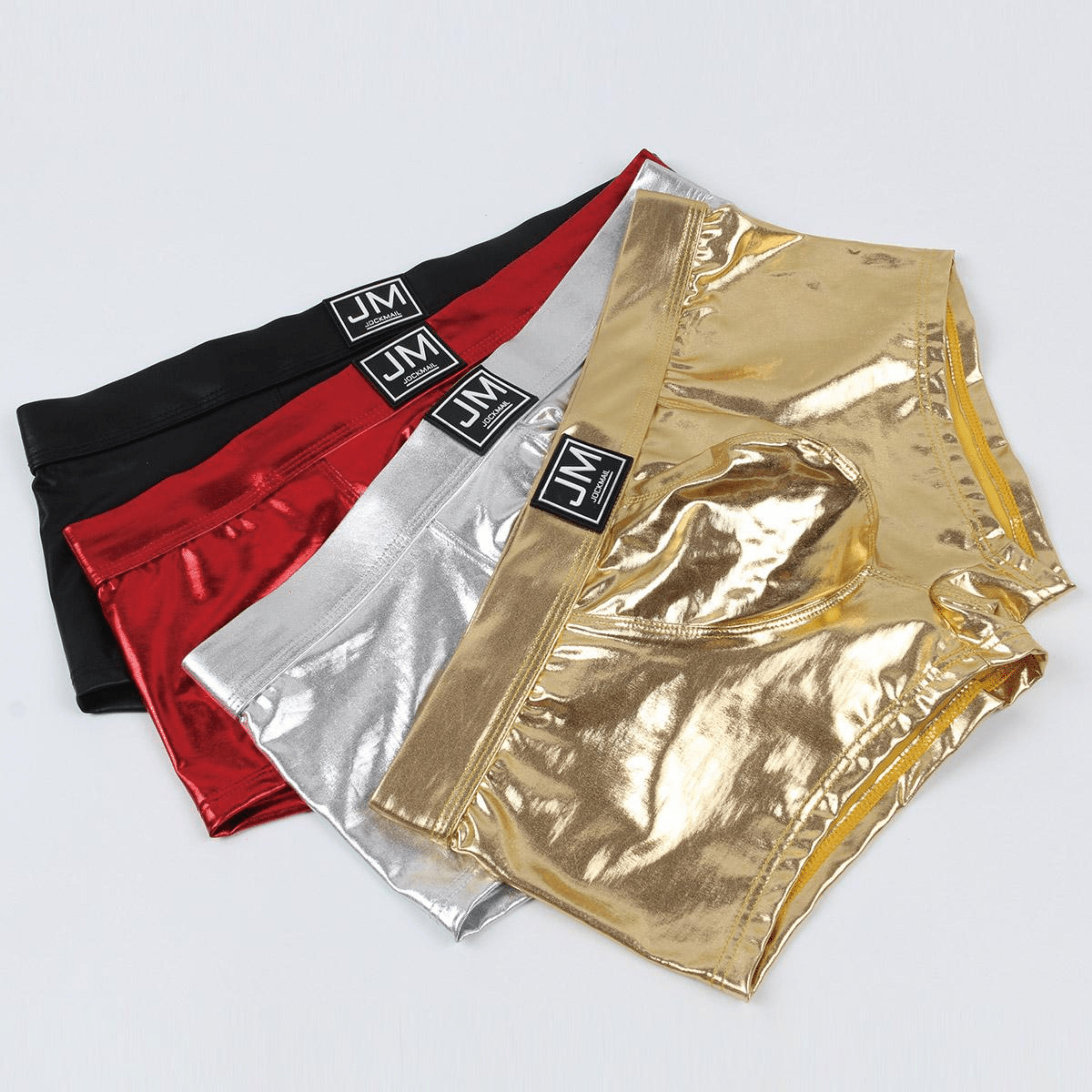 JOCKMAIL JM494 - Pu Leather Shine Boxer | dmunderwear detail image 3