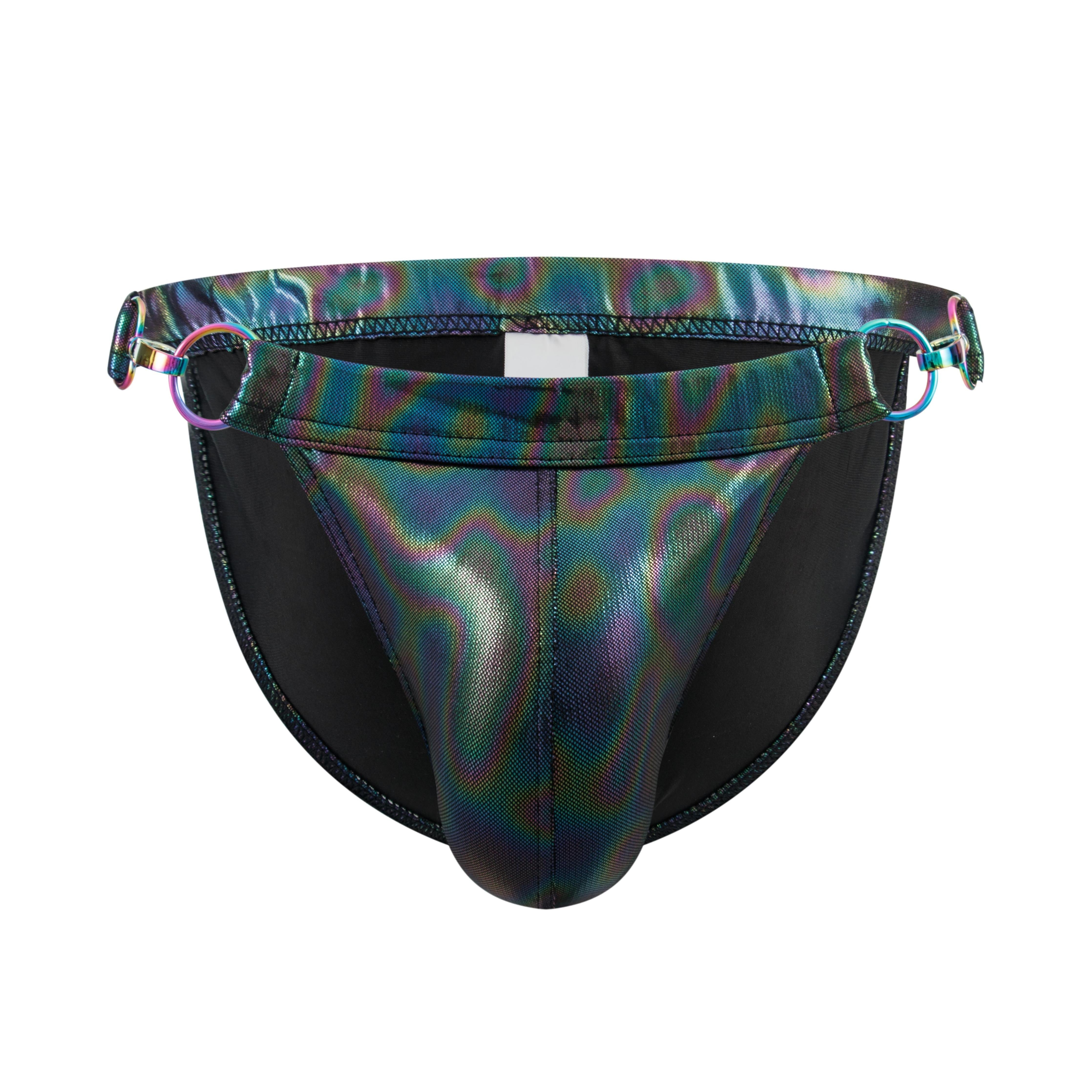 JOCKMAIL JM797 - Iridescent Hook Swim Brief | dmunderwear detail image 4