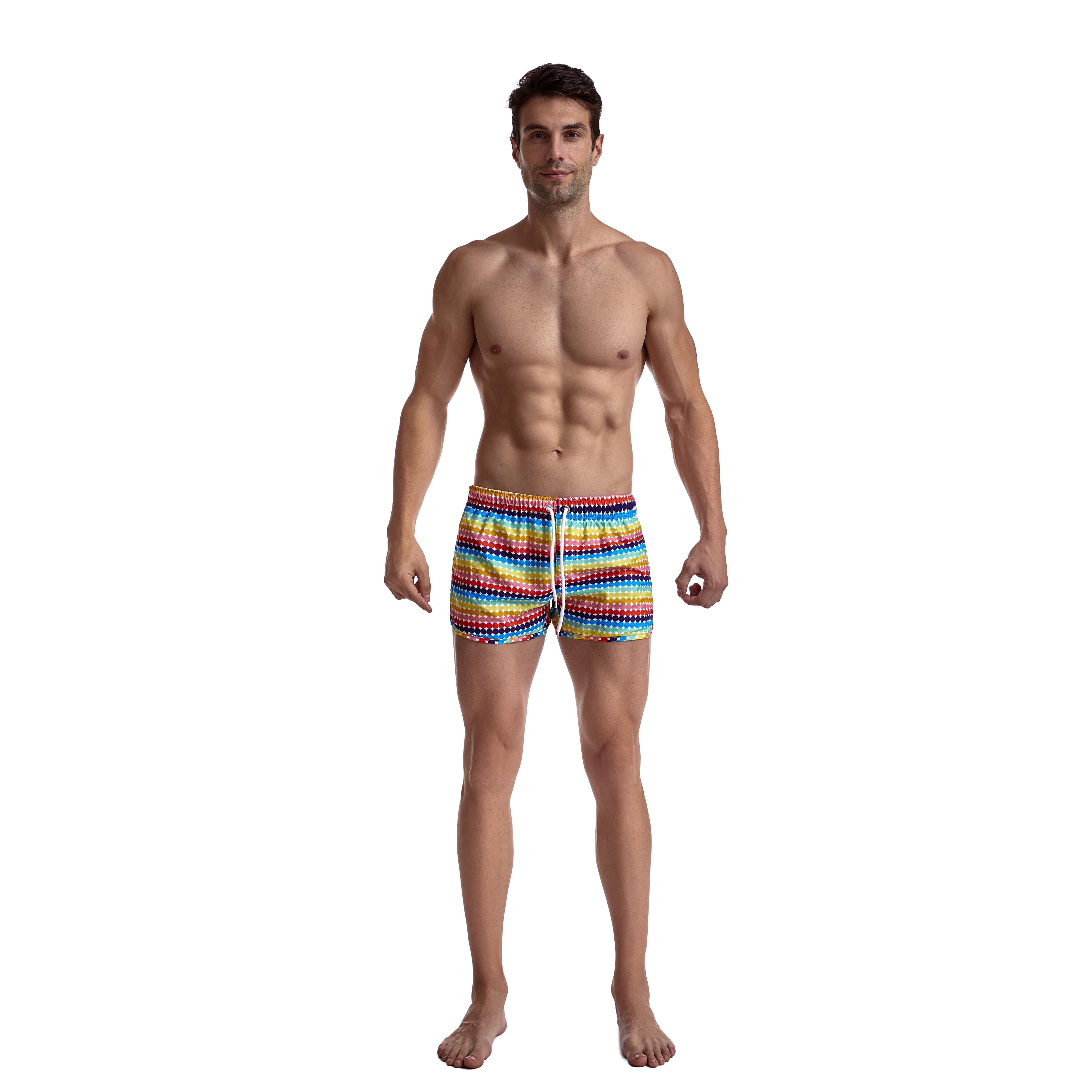 JOCKMAIL JM813 - Pride Dotted Rainbow Shorts | dmunderwear