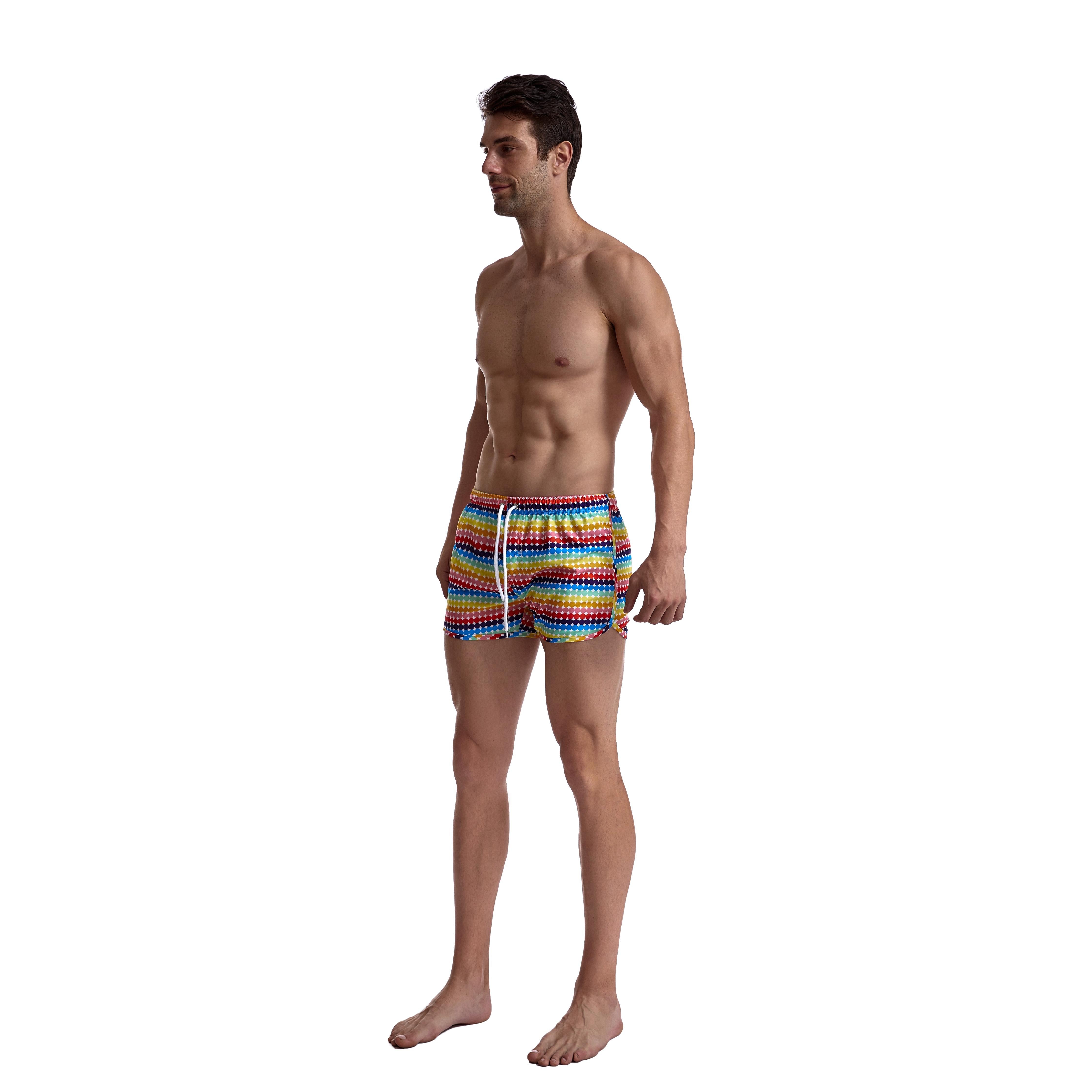 JOCKMAIL JM813 - Pride Dotted Rainbow Shorts | dmunderwear detail image 2