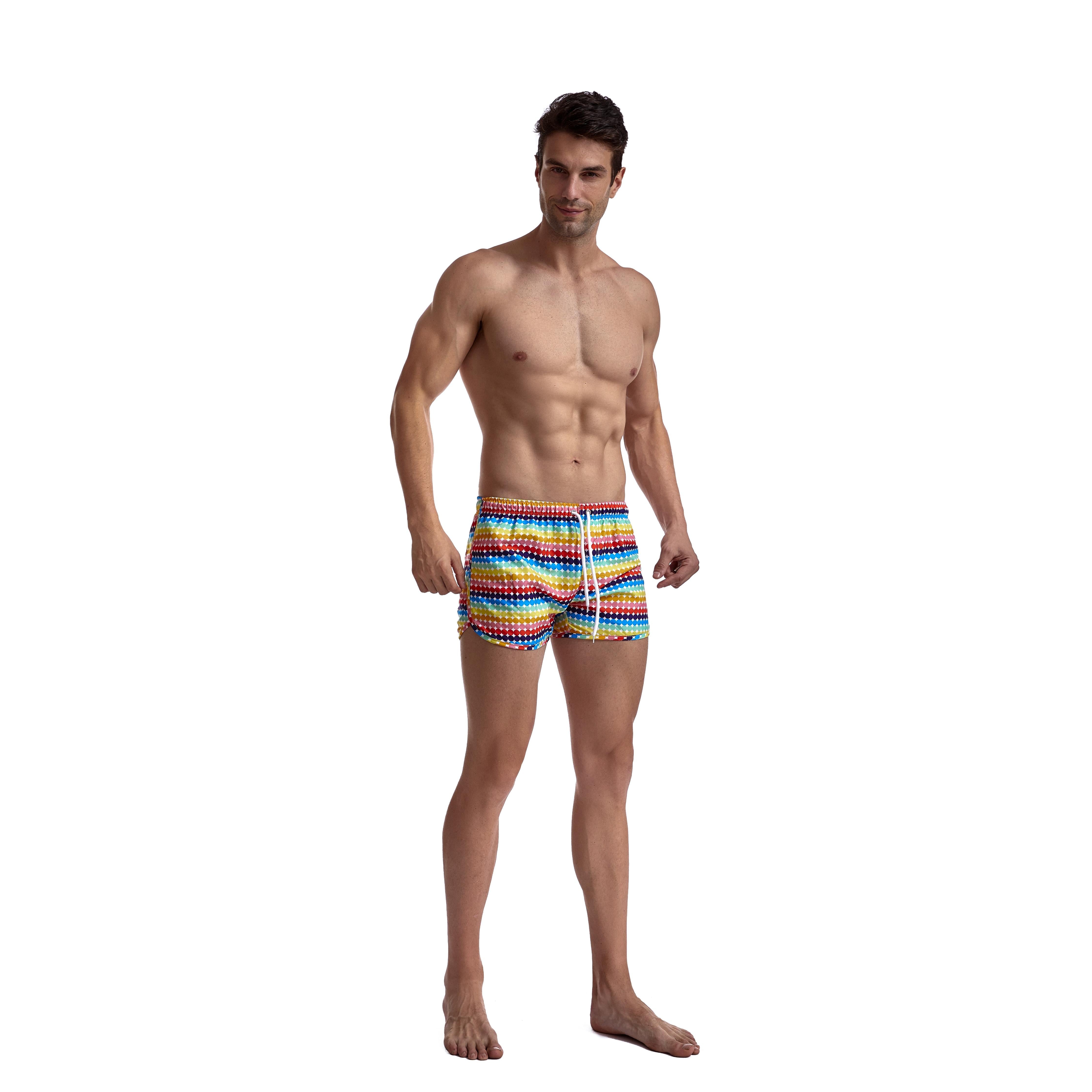 JOCKMAIL JM813 - Pride Dotted Rainbow Shorts | dmunderwear detail image 3