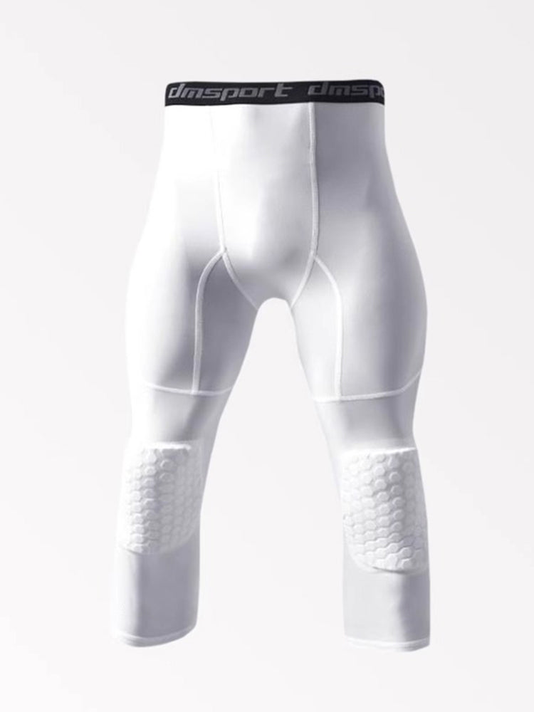Men's Knee Protection Running & Sports Compression Activewear Tights | dmunderwear detail image 2