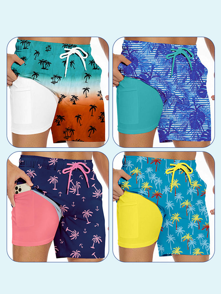 Men's Lightweight & Airy Quarter-Length Swim & Walk Quick-Dry Loose Fit Board Shorts | dmunderwear detail image 11
