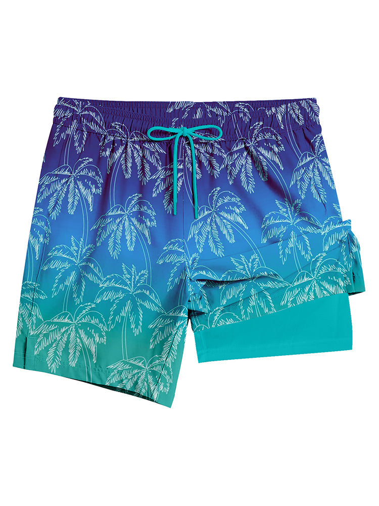 Men's Lightweight & Airy Quarter-Length Swim & Walk Quick-Dry Loose Fit Board Shorts | dmunderwear detail image 17