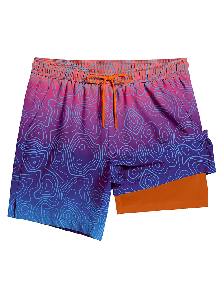 Men's Lightweight & Airy Quarter-Length Swim & Walk Quick-Dry Loose Fit Board Shorts | dmunderwear detail image 20