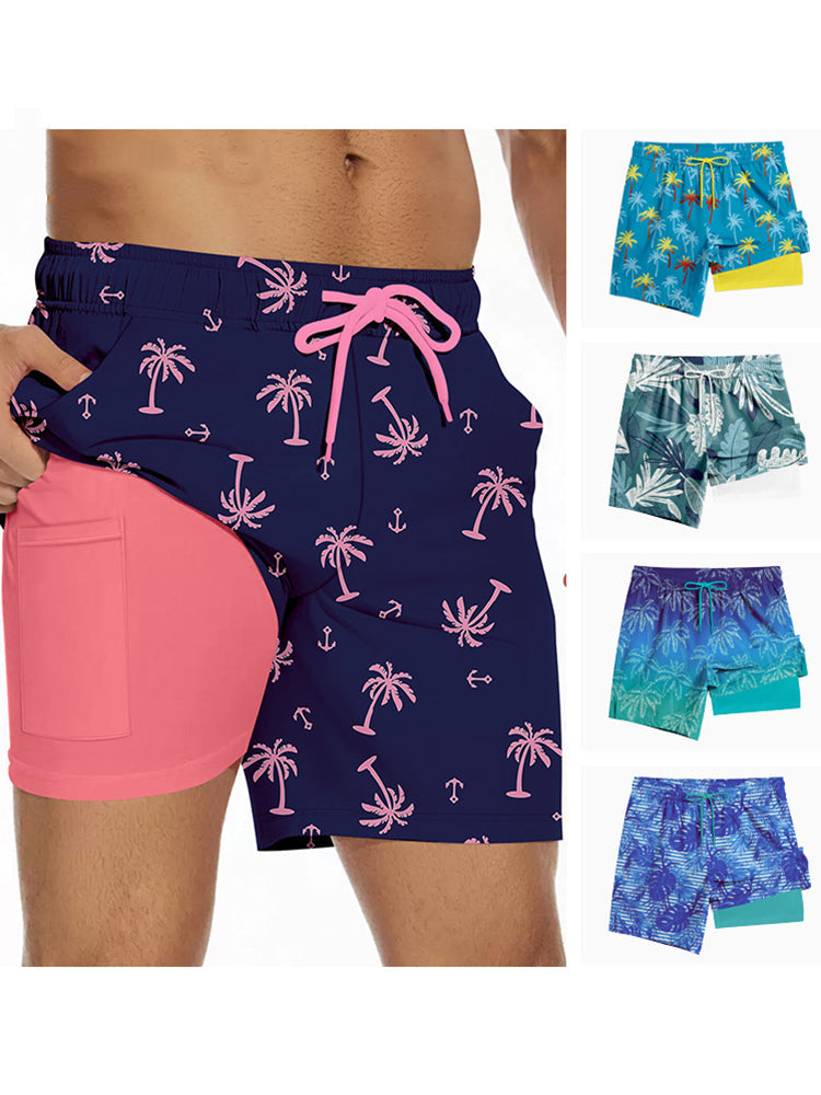 Men's Lightweight & Airy Quarter-Length Swim & Walk Quick-Dry Loose Fit Board Shorts | dmunderwear detail image 4