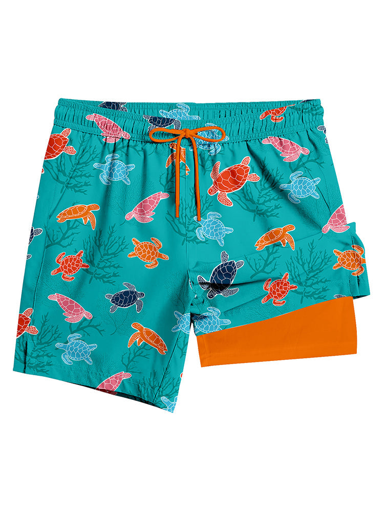 Men's Lightweight & Airy Quarter-Length Swim & Walk Quick-Dry Loose Fit Board Shorts | dmunderwear detail image 8
