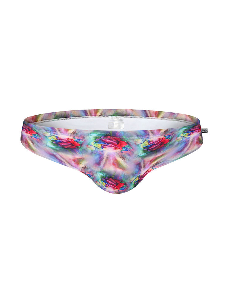 Men's Lightweight Low-Rise Bold Prints Swim Briefs & Trunks | dmunderwear detail image 17