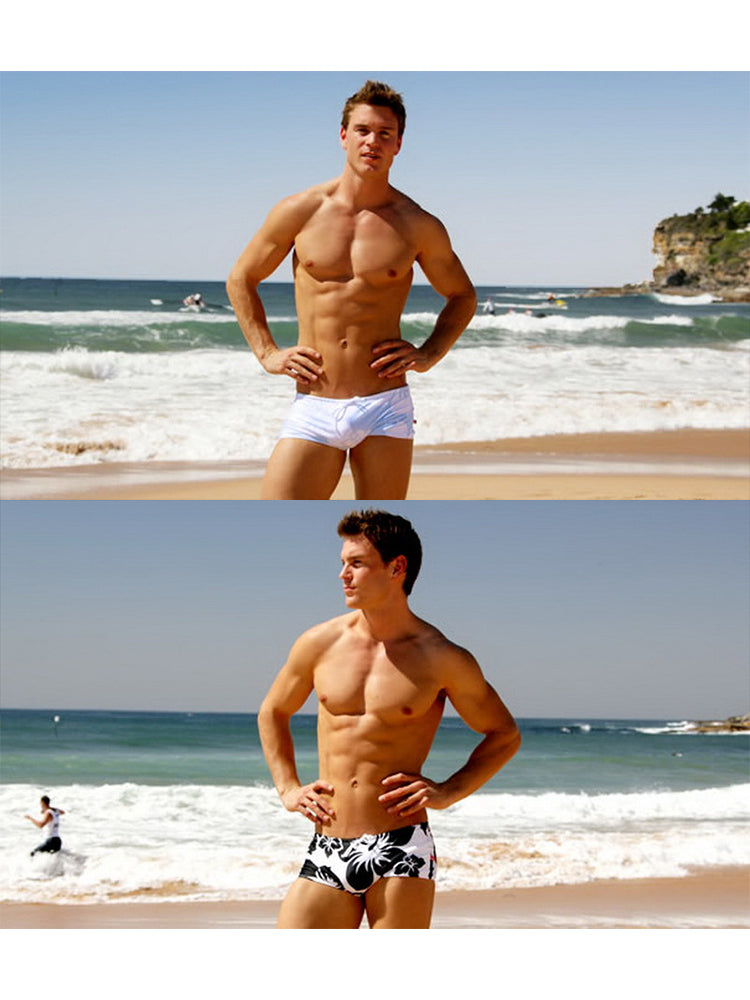 Men's Lightweight Low-Rise Bold Prints Swim Briefs & Trunks | dmunderwear detail image 4