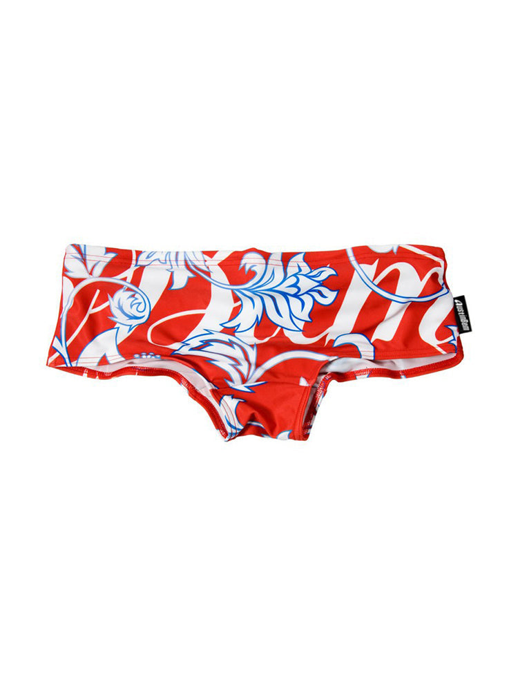 Men's Lightweight Low-Rise Bold Prints Swim Briefs & Trunks | dmunderwear detail image 7