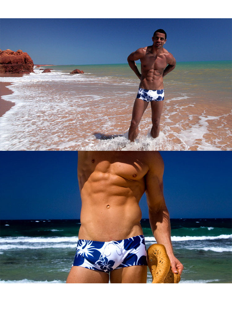 Men's Lightweight Low-Rise Bold Prints Swim Briefs & Trunks | dmunderwear detail image 9