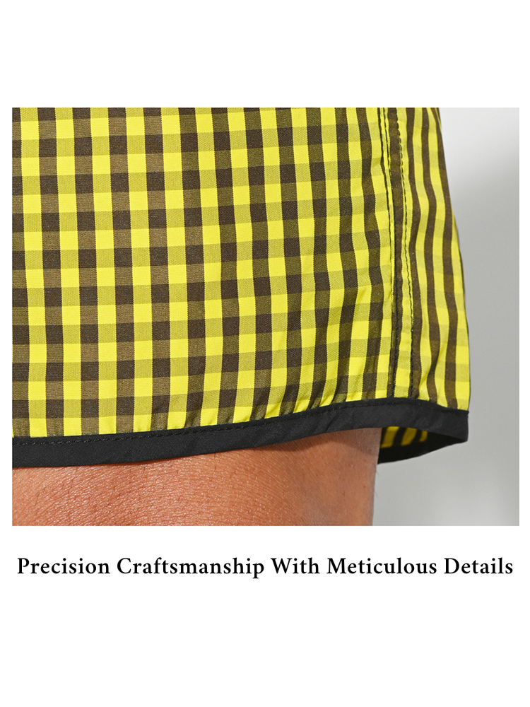 Men's Lightweight Moisture-Wicking Checkered Board Shorts | dmunderwear detail image 7