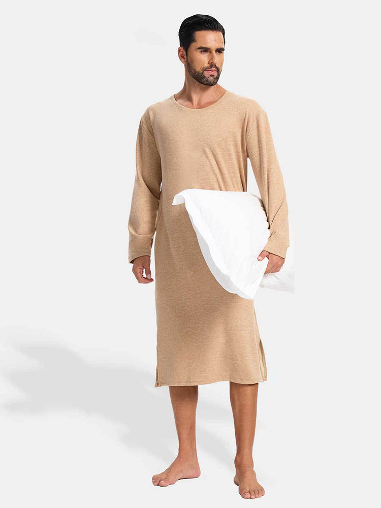 Men's Long-Sleeved Romper Ultra-Soft Seamless Comfort Sleepwear | dmunderwear