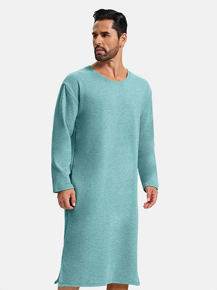 Men's Long-Sleeved Romper Ultra-Soft Seamless Comfort Sleepwear | dmunderwear detail image 12