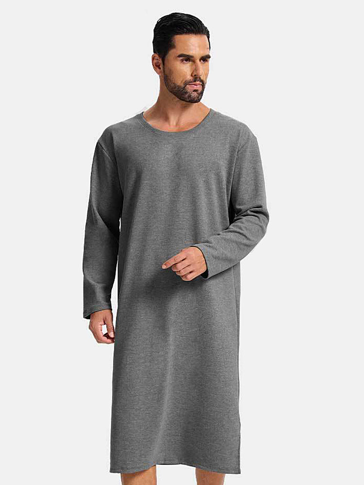Men's Long-Sleeved Romper Ultra-Soft Seamless Comfort Sleepwear | dmunderwear detail image 15
