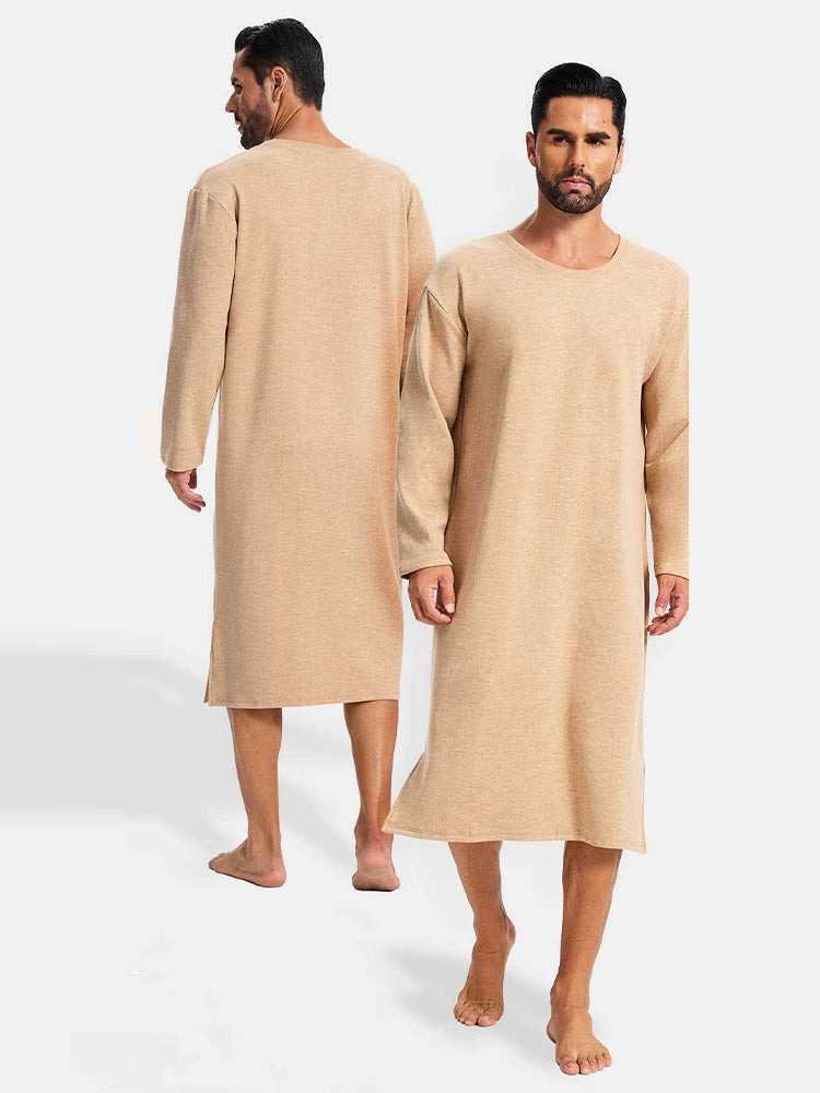 Men's Long-Sleeved Romper Ultra-Soft Seamless Comfort Sleepwear | dmunderwear detail image 4