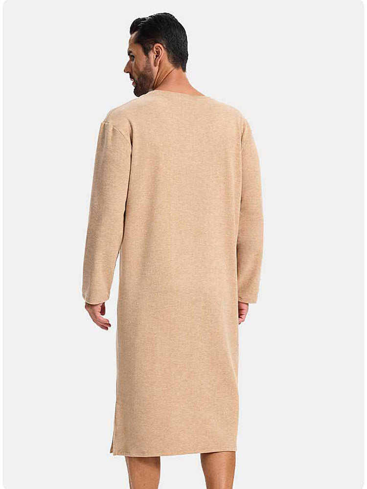 Men's Long-Sleeved Romper Ultra-Soft Seamless Comfort Sleepwear | dmunderwear detail image 7