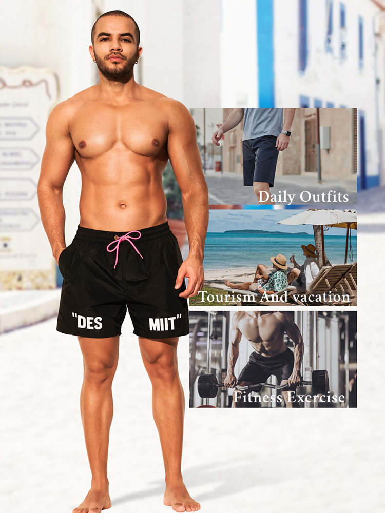 Men's Loose Fit High-Stretch Sports Board Shorts | dmunderwear detail image 7
