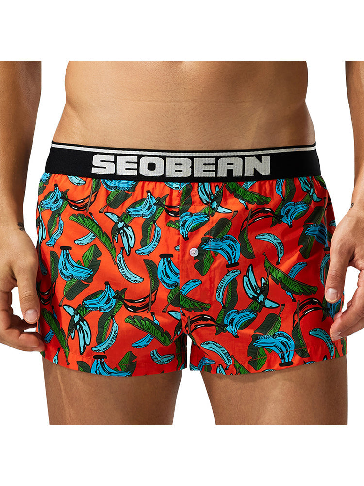 Men's Loose-Fit Printed Cotton Boxers | dmunderwear detail image 2