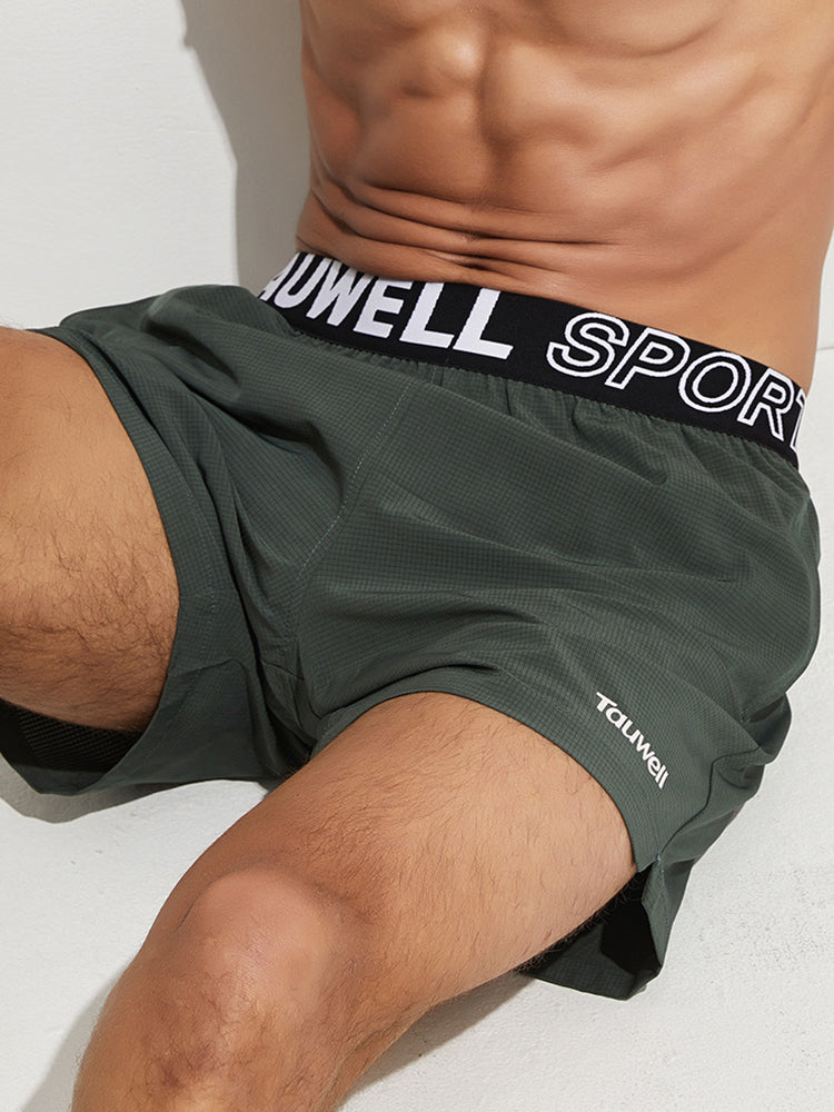Men's Loose Fit Sporty Cut Quick-Dry Fabric Chafe-Free Design Activewear Shorts | dmunderwear detail image 3