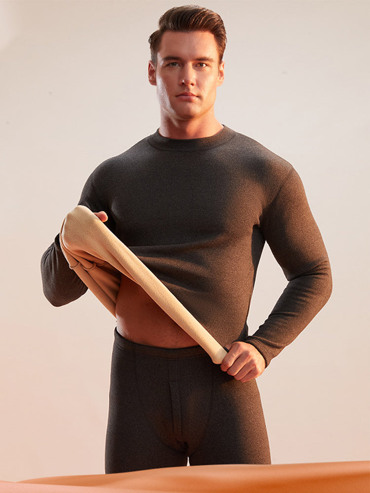 Men's Loungewear-Style Warm-Touch Tag-Free Smooth Soft-Touch Thermal Sets | dmunderwear detail image 20