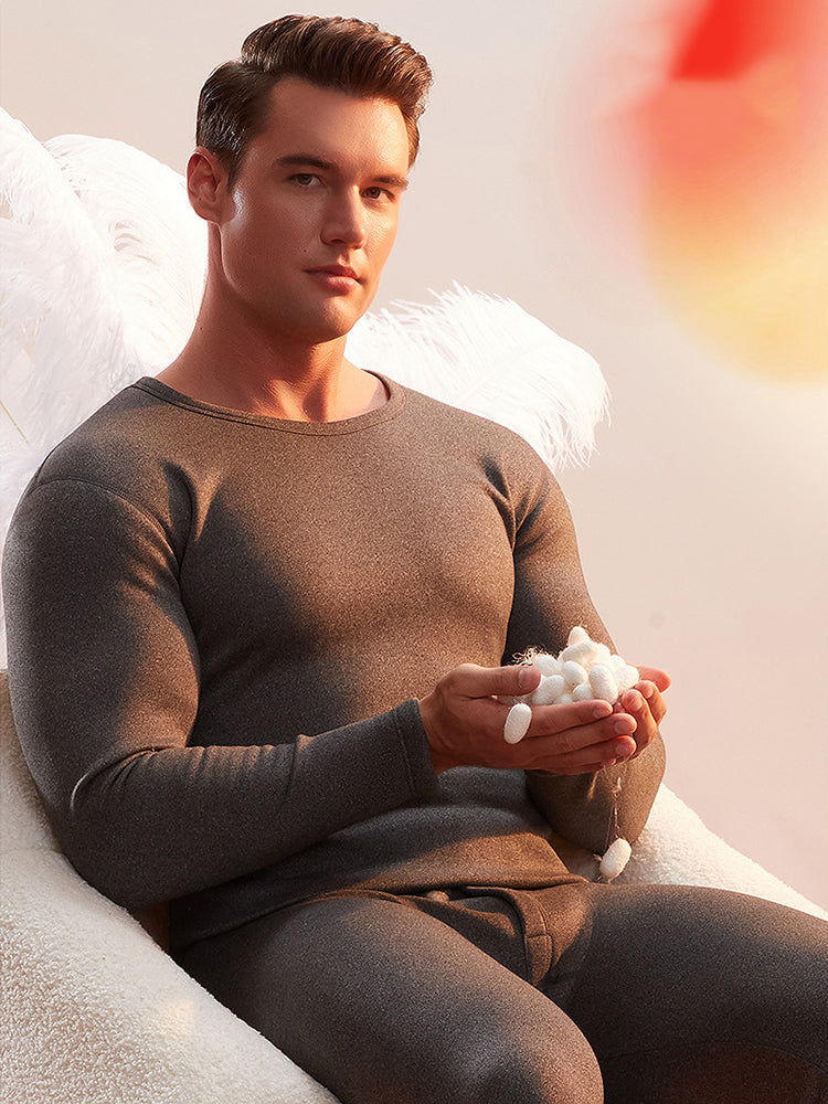 Men's Loungewear-Style Warm-Touch Tag-Free Smooth Soft-Touch Thermal Sets | dmunderwear detail image 3