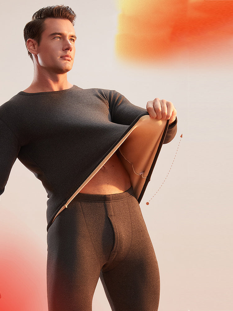 Men's Loungewear-Style Warm-Touch Tag-Free Smooth Soft-Touch Thermal Sets | dmunderwear detail image 4