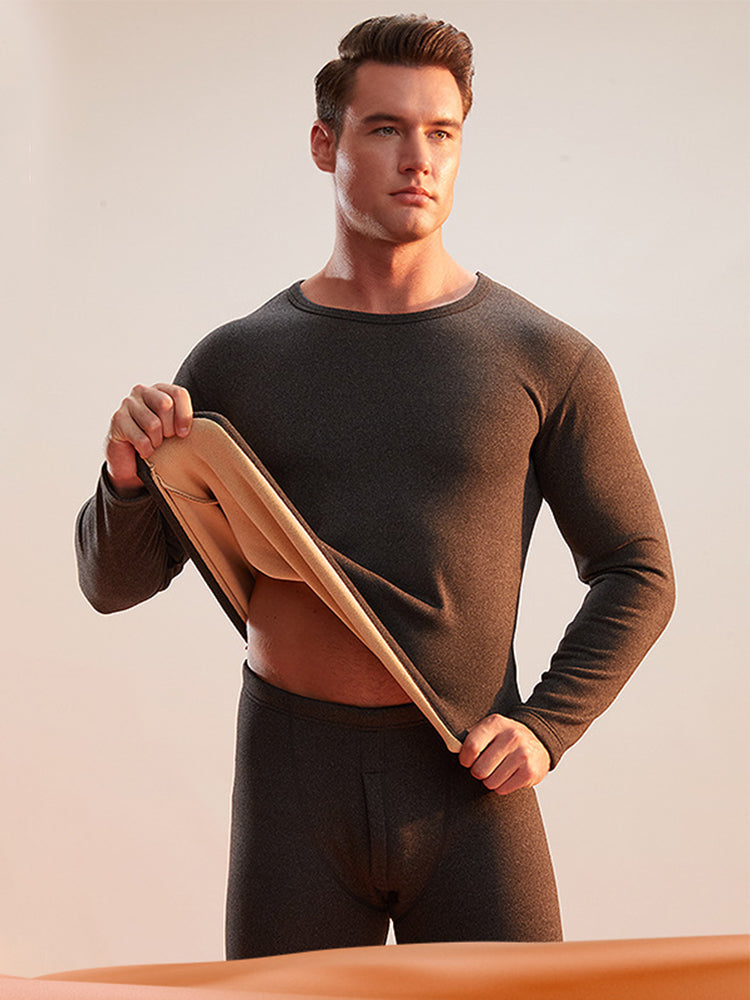 Men's Loungewear-Style Warm-Touch Tag-Free Smooth Soft-Touch Thermal Sets | dmunderwear detail image 6