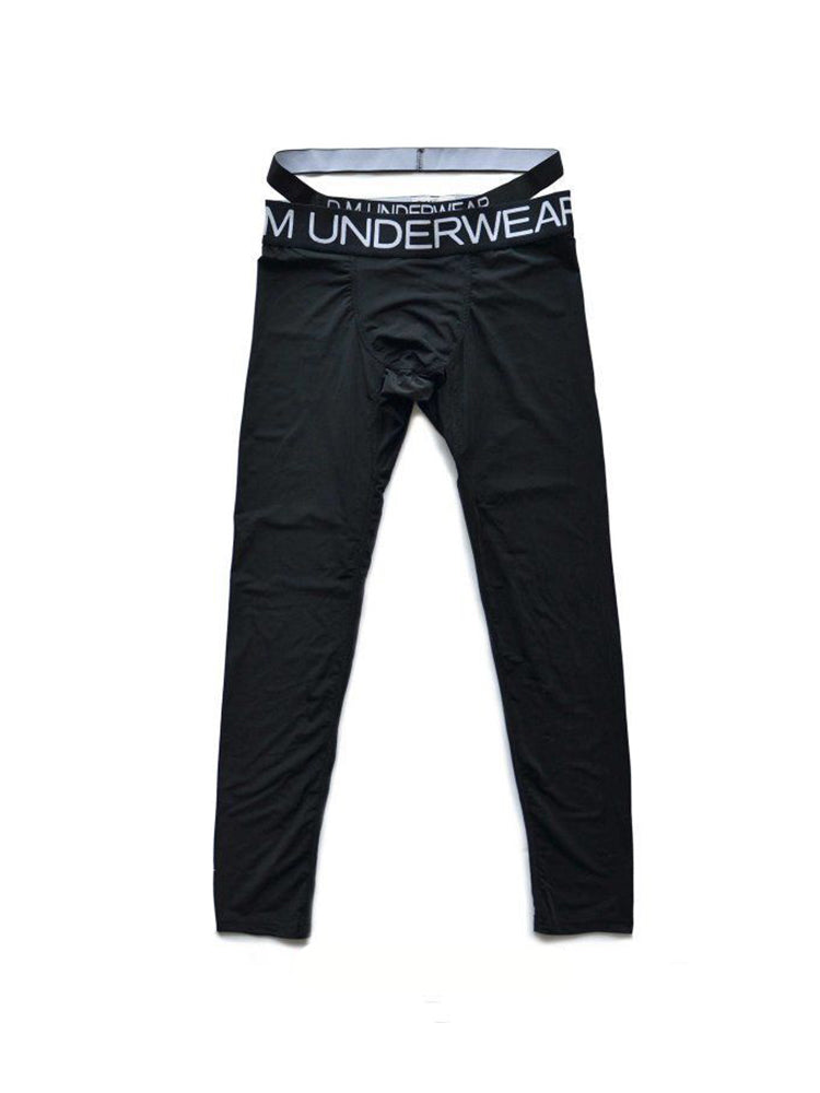 Men's Low-Rise Breathable Silk-Like Semi-Transparent Tights | dmunderwear detail image 2