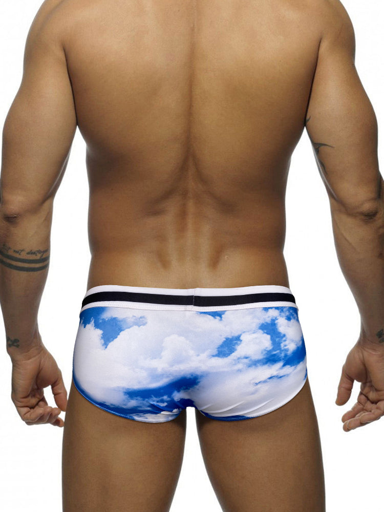 Men's Low-Rise Casual Holiday Swim Briefs | dmunderwear detail image 6