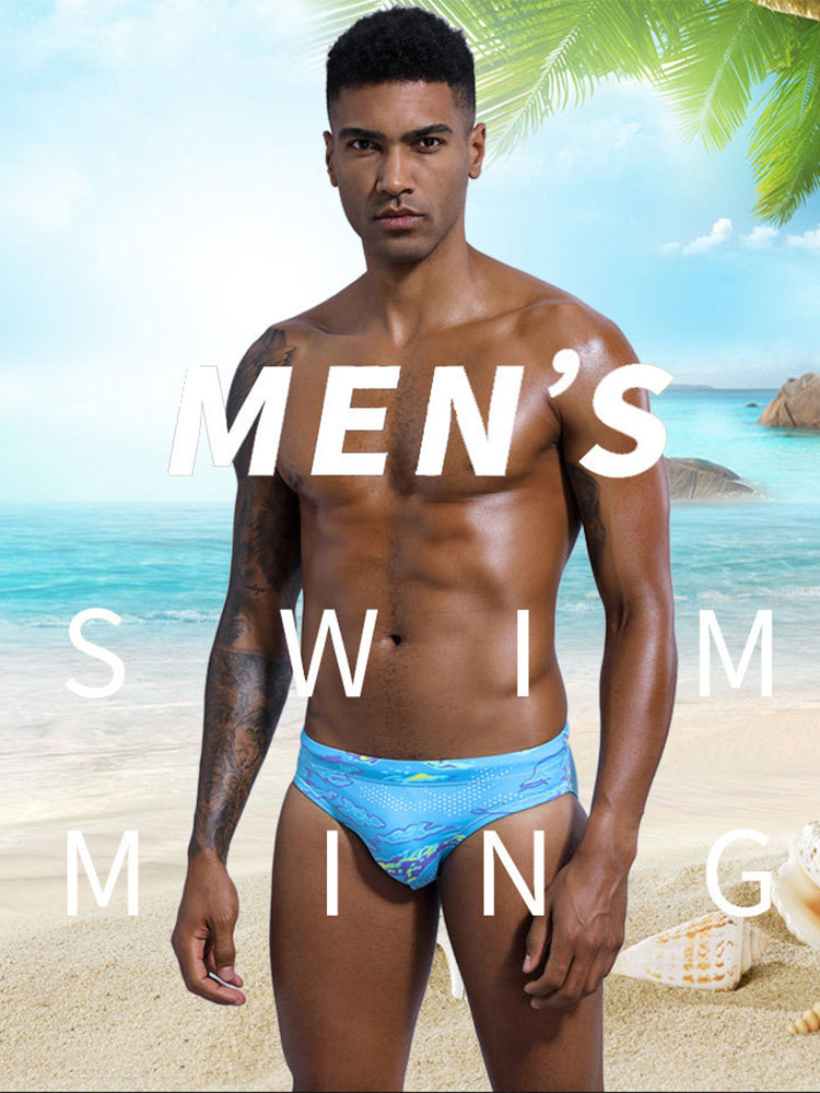 Men's Low-Rise Printed Casual Swim Brief | dmunderwear detail image 11