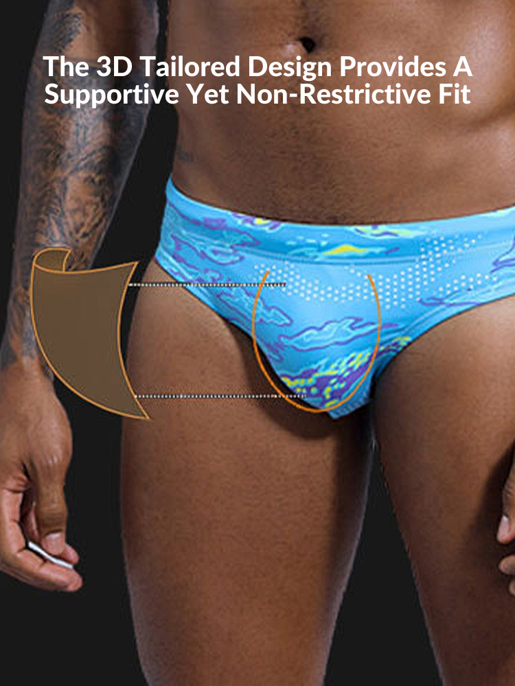 Men's Low-Rise Printed Casual Swim Brief | dmunderwear detail image 14