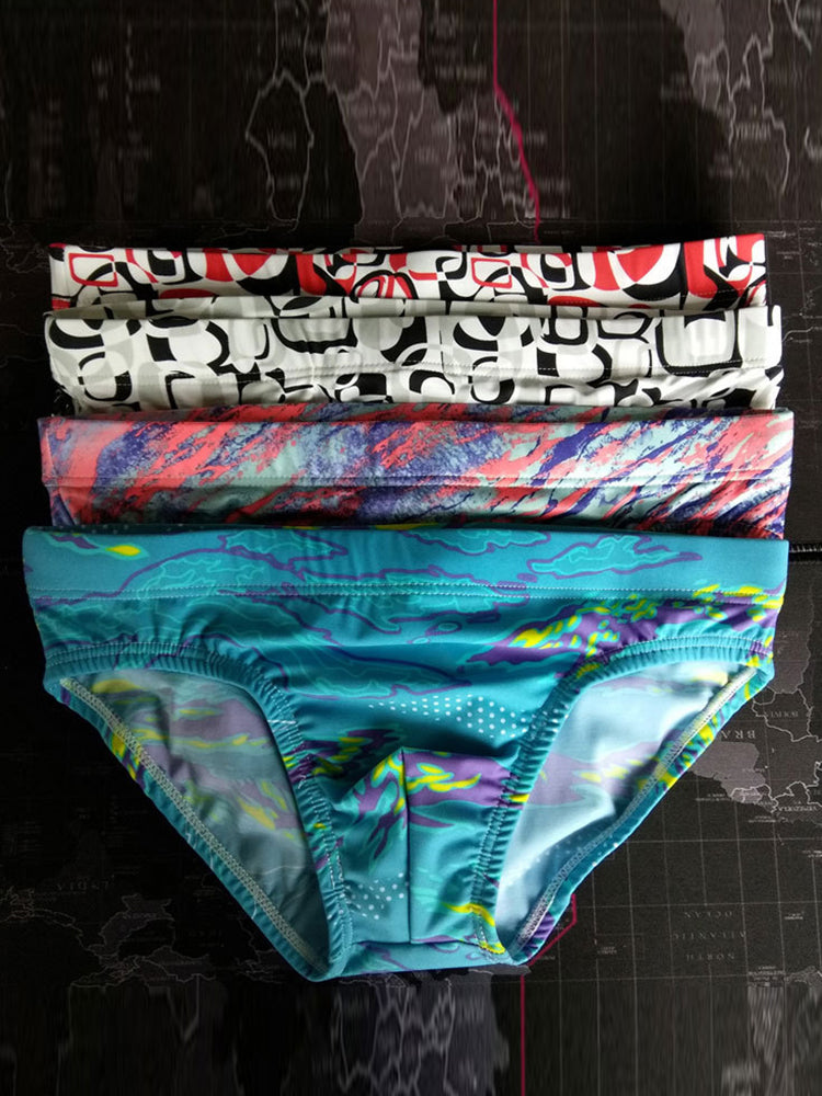 Men's Low-Rise Printed Casual Swim Brief | dmunderwear detail image 16