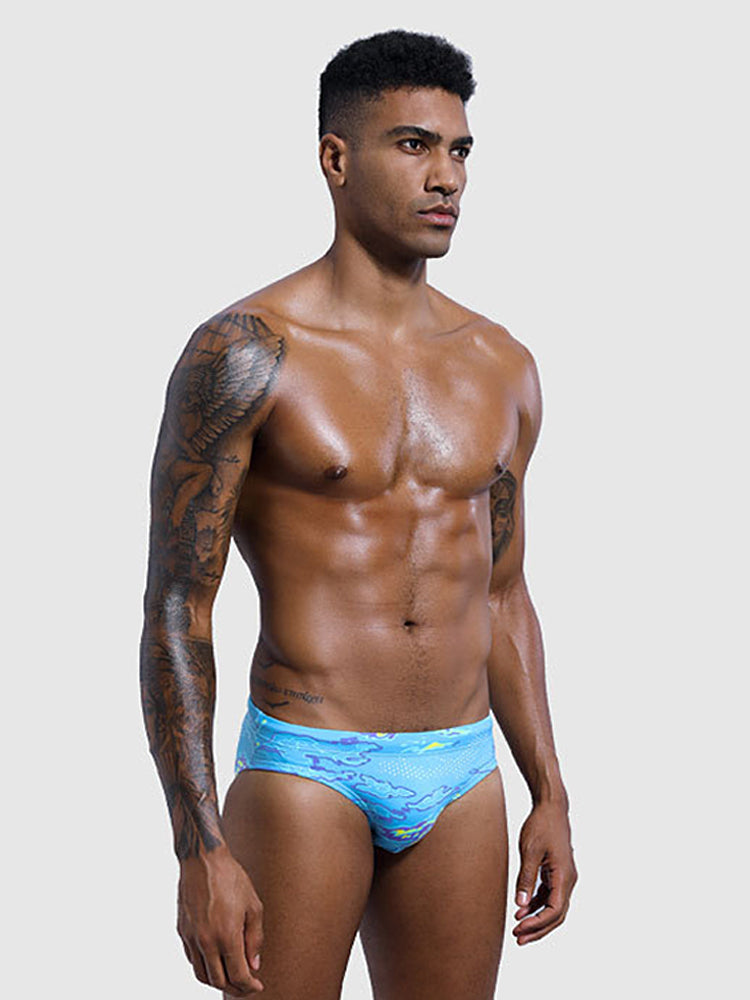 Men's Low-Rise Printed Casual Swim Brief | dmunderwear detail image 4