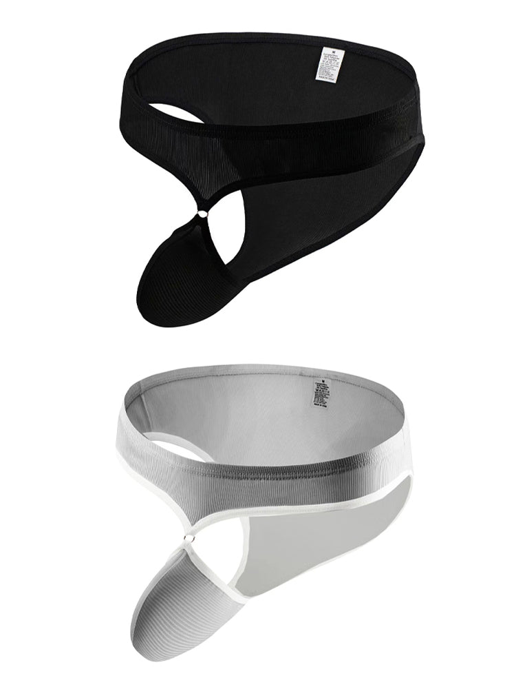 Men's Low Rise Sexy Hollow Pocket Briefs | dmunderwear detail image 13