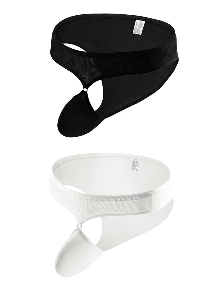 Men's Low Rise Sexy Hollow Pocket Briefs | dmunderwear detail image 16