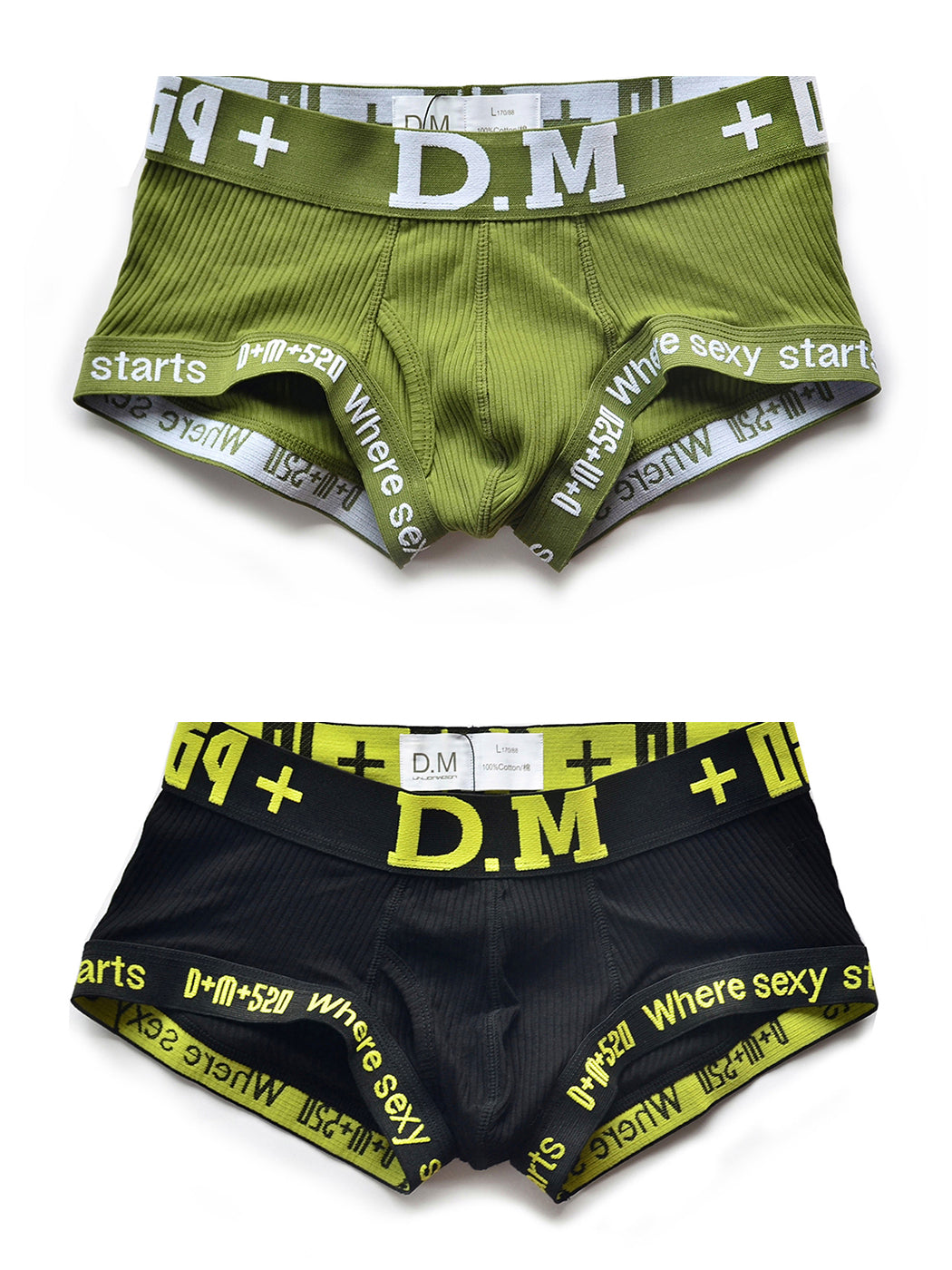 2 Pack Men's Low-rise Sexy Side Opening Pocket Trunk | dmunderwear detail image 2