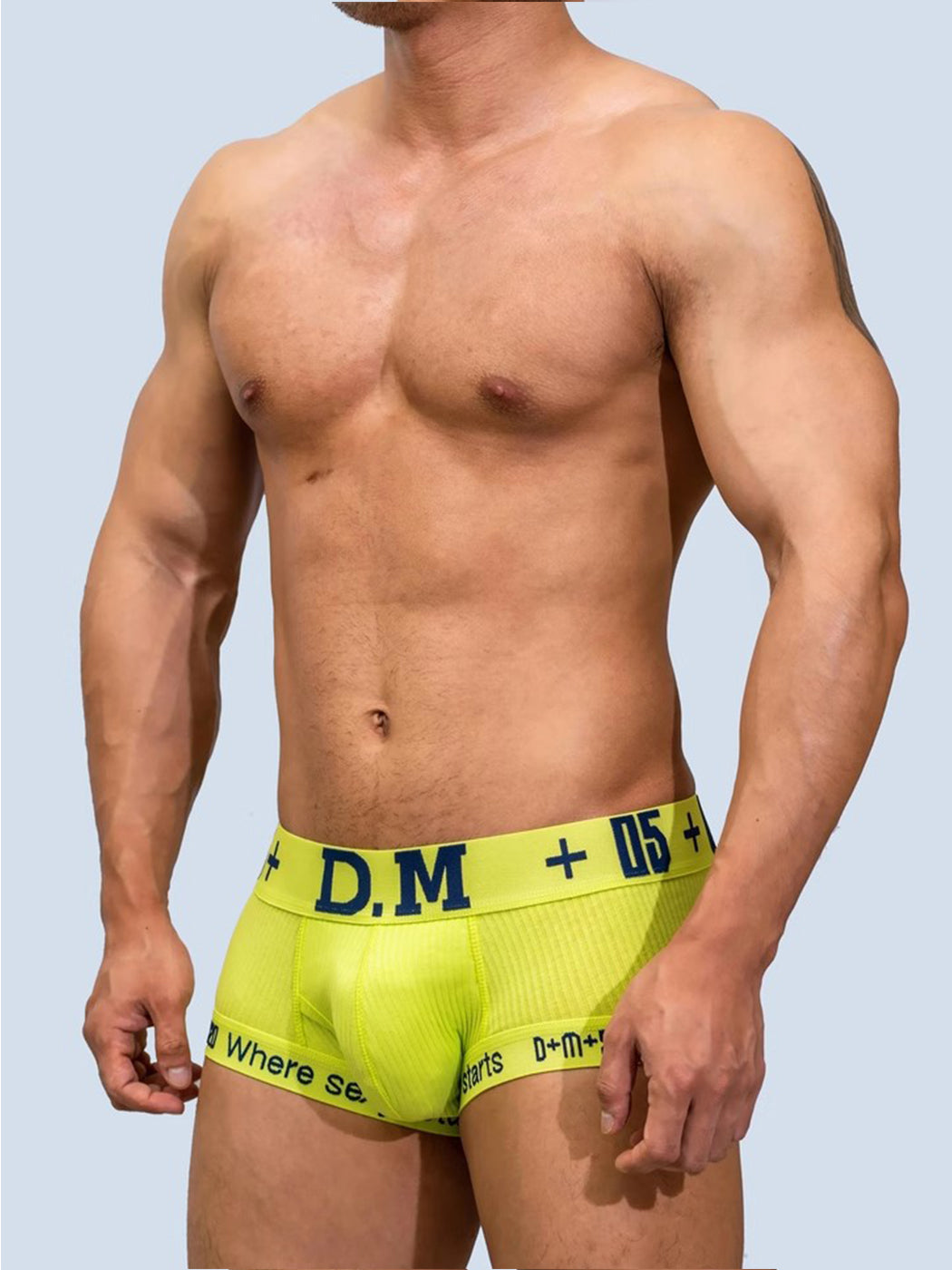 2 Pack Men's Low-rise Sexy Side Opening Pocket Trunk | dmunderwear detail image 5
