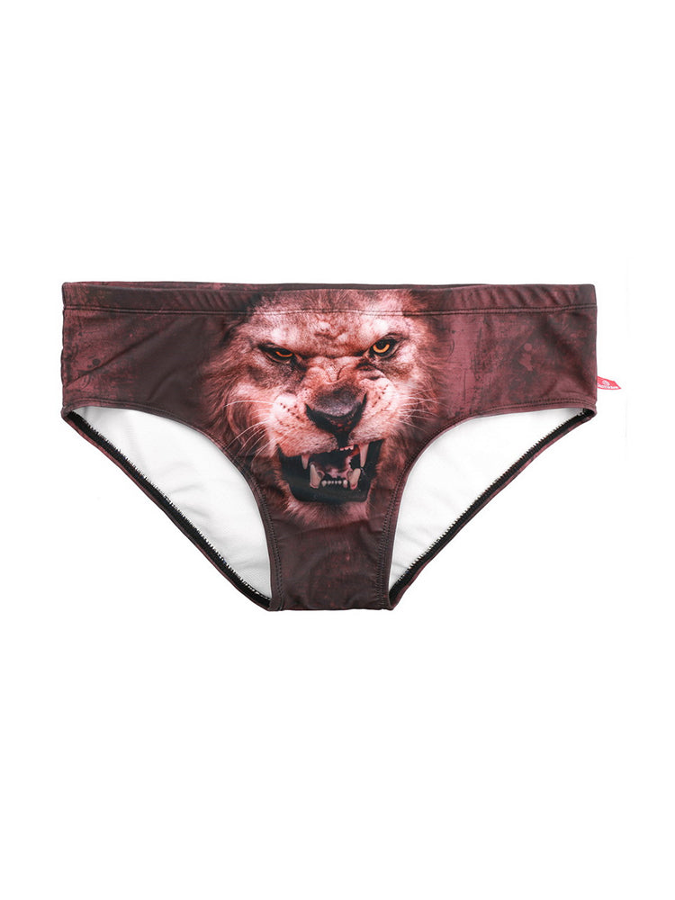 Men's Low-Rise Sexy Stylish Print Swim Briefs | dmunderwear detail image 12