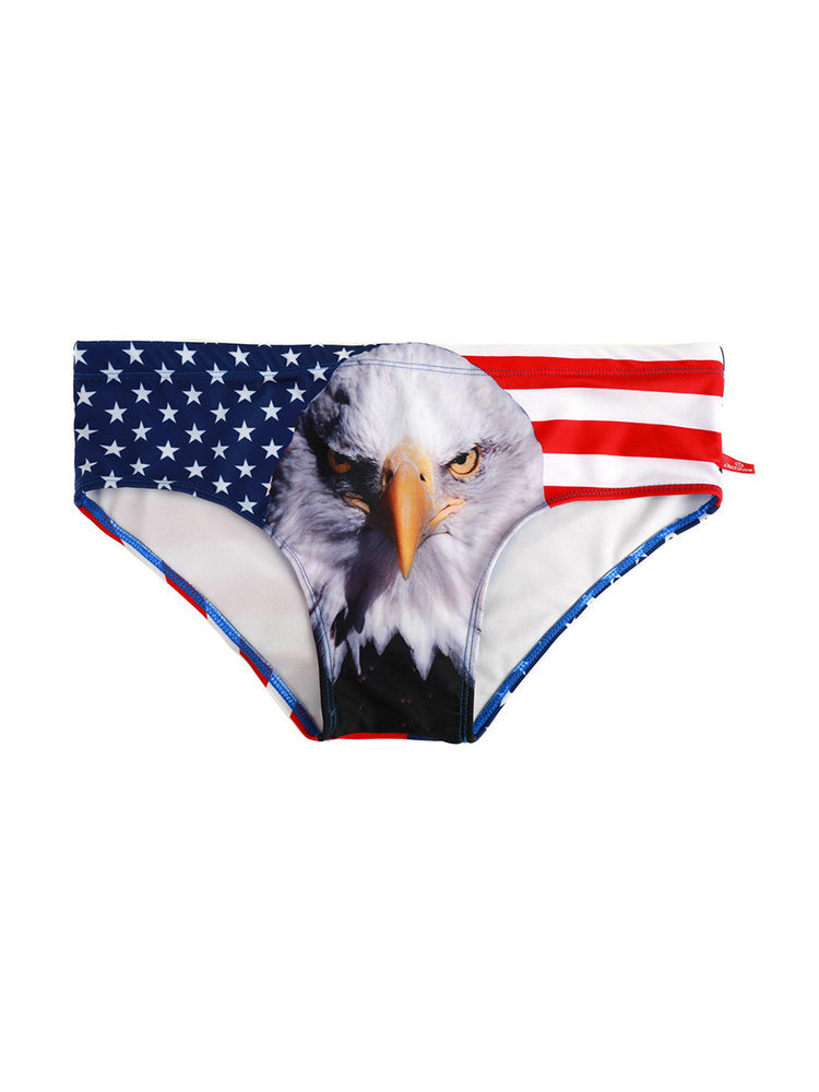 Men's Low-Rise Sexy Stylish Print Swim Briefs | dmunderwear detail image 17