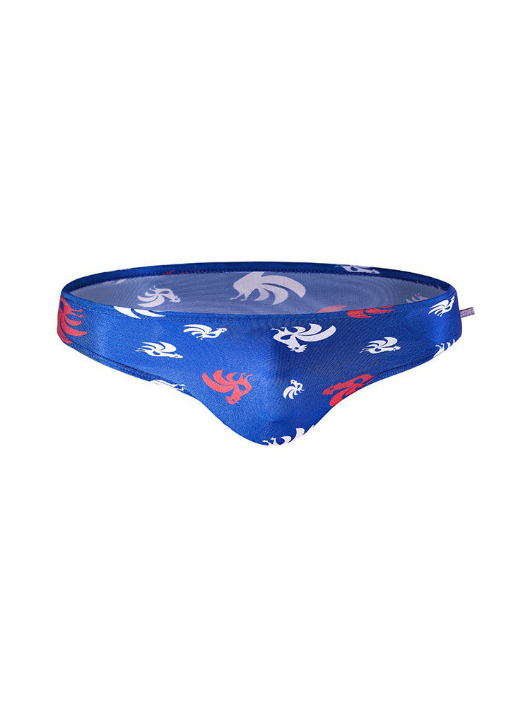 Men's Low-Rise Stylish Print Swim Briefs | dmunderwear detail image 12