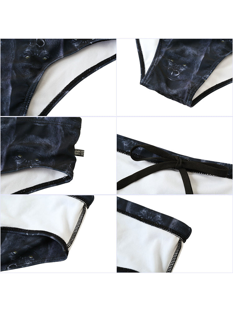 Men's Low-Rise Stylish Print Swim Briefs | dmunderwear detail image 18